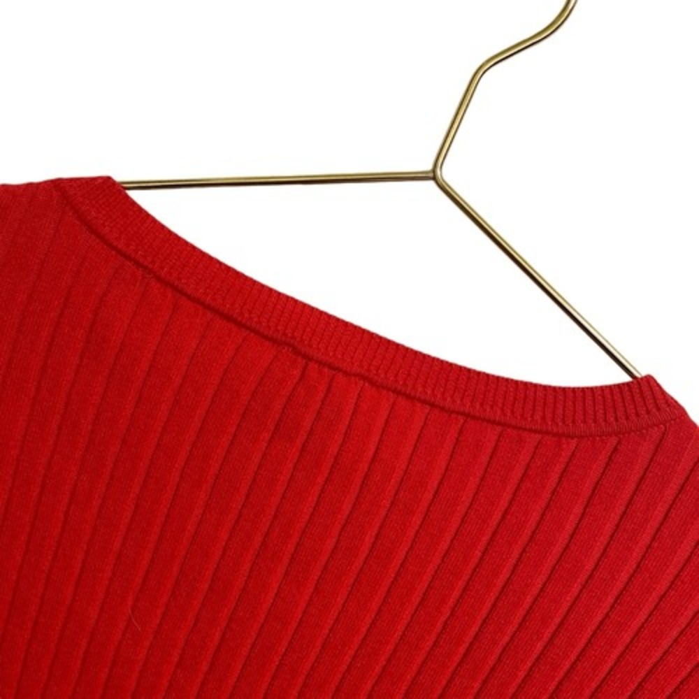 Cabi Womens Red Ribbed Bell Sleeve Button Front Cardigan Sweater 5285 Size S - Picture 7 of 8